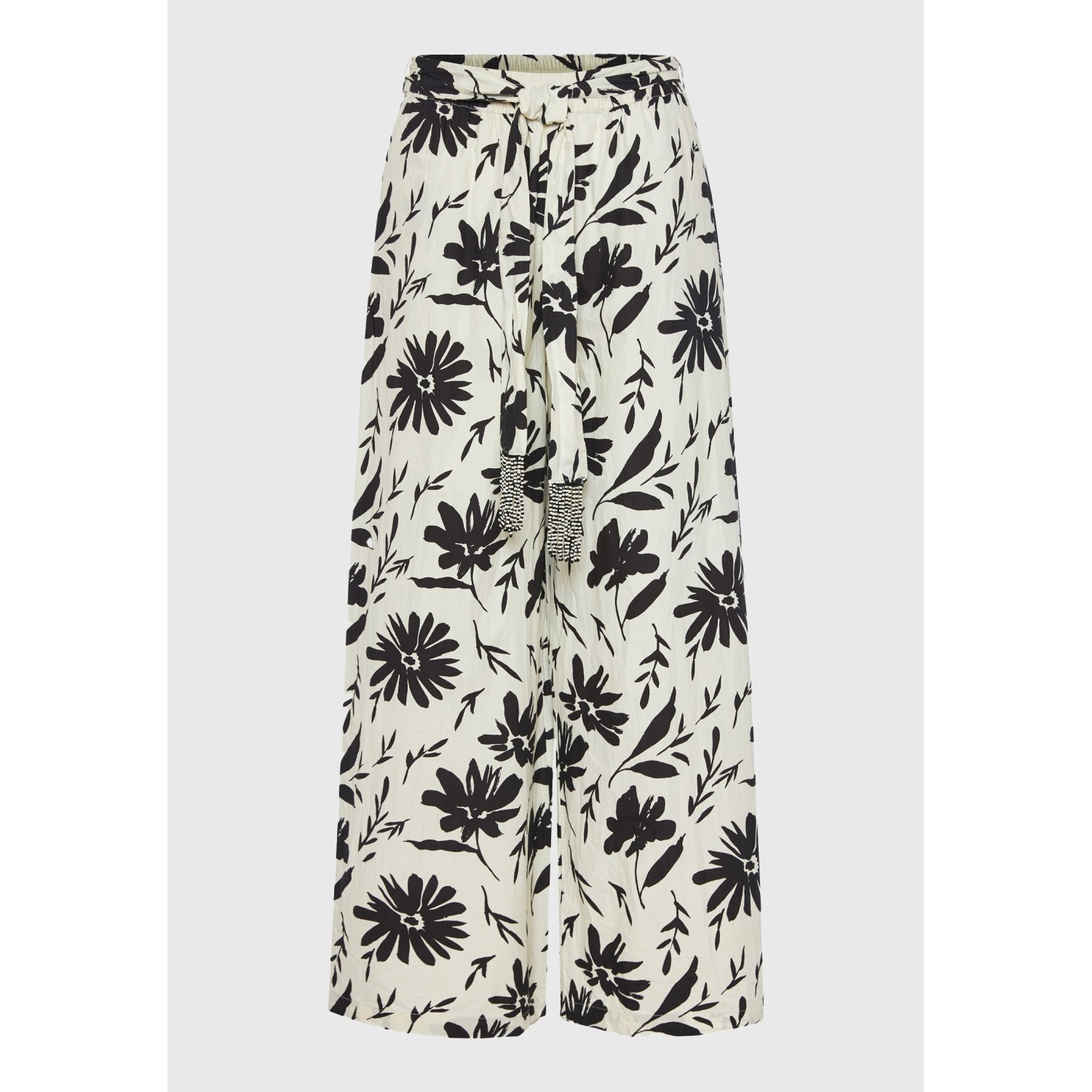 Wide leg εμπριμέ παντελόνα με exotic τύπωμα