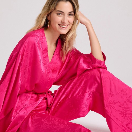 Wide leg παντελόνα με jacquard pattern