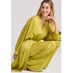 Wide leg παντελόνα με jacquard pattern