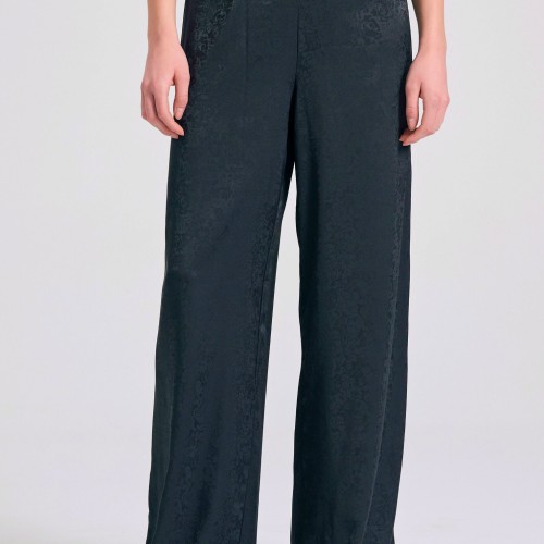 Wide leg παντελόνα σε ζακάρ ύφανση