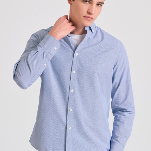 Yarn dyed oxford ριγέ πουκάμισο