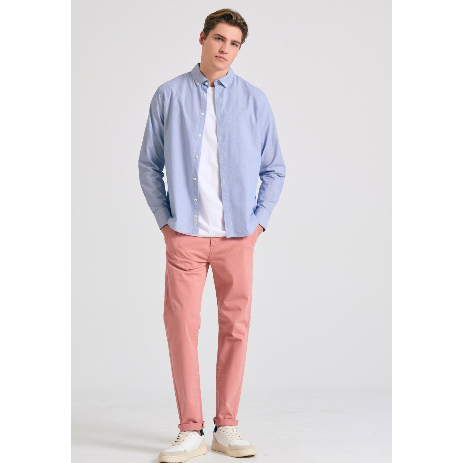 Yarn dyed oxford ριγέ πουκάμισο
