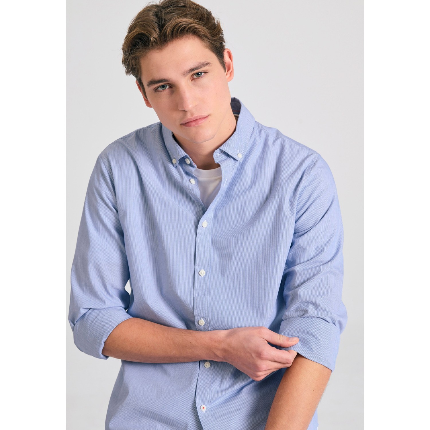 Yarn dyed oxford ριγέ πουκάμισο