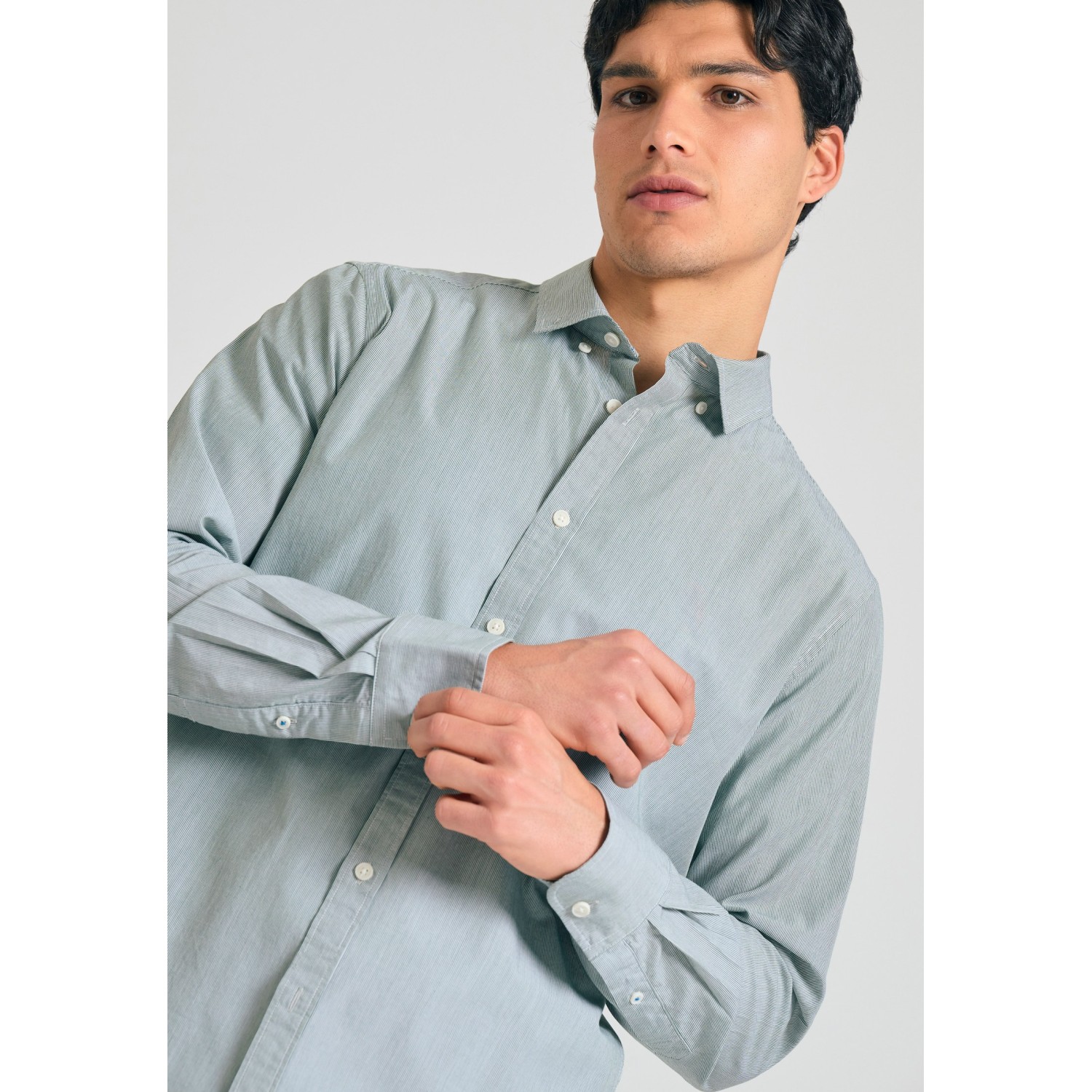 Yarn dyed oxford ριγέ πουκάμισο