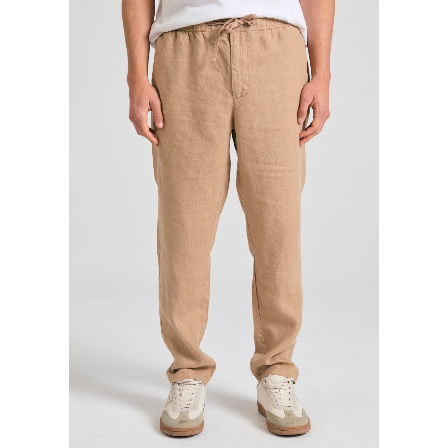 Ανδρικό comfort fit linen blend chino παντελόνι