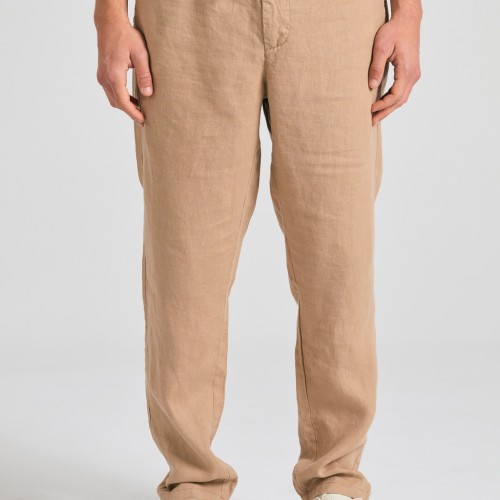 Ανδρικό comfort fit λινό chino παντελόνι