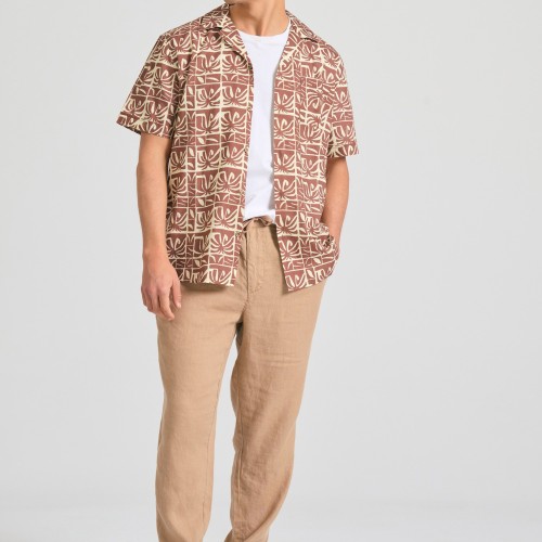 Ανδρικό comfort fit λινό chino παντελόνι