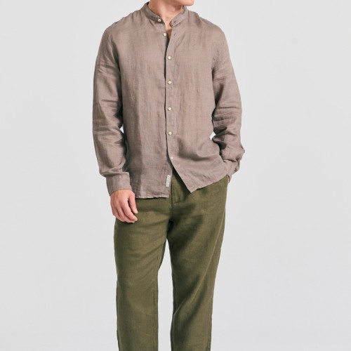 Ανδρικό comfort fit λινό chino παντελόνι