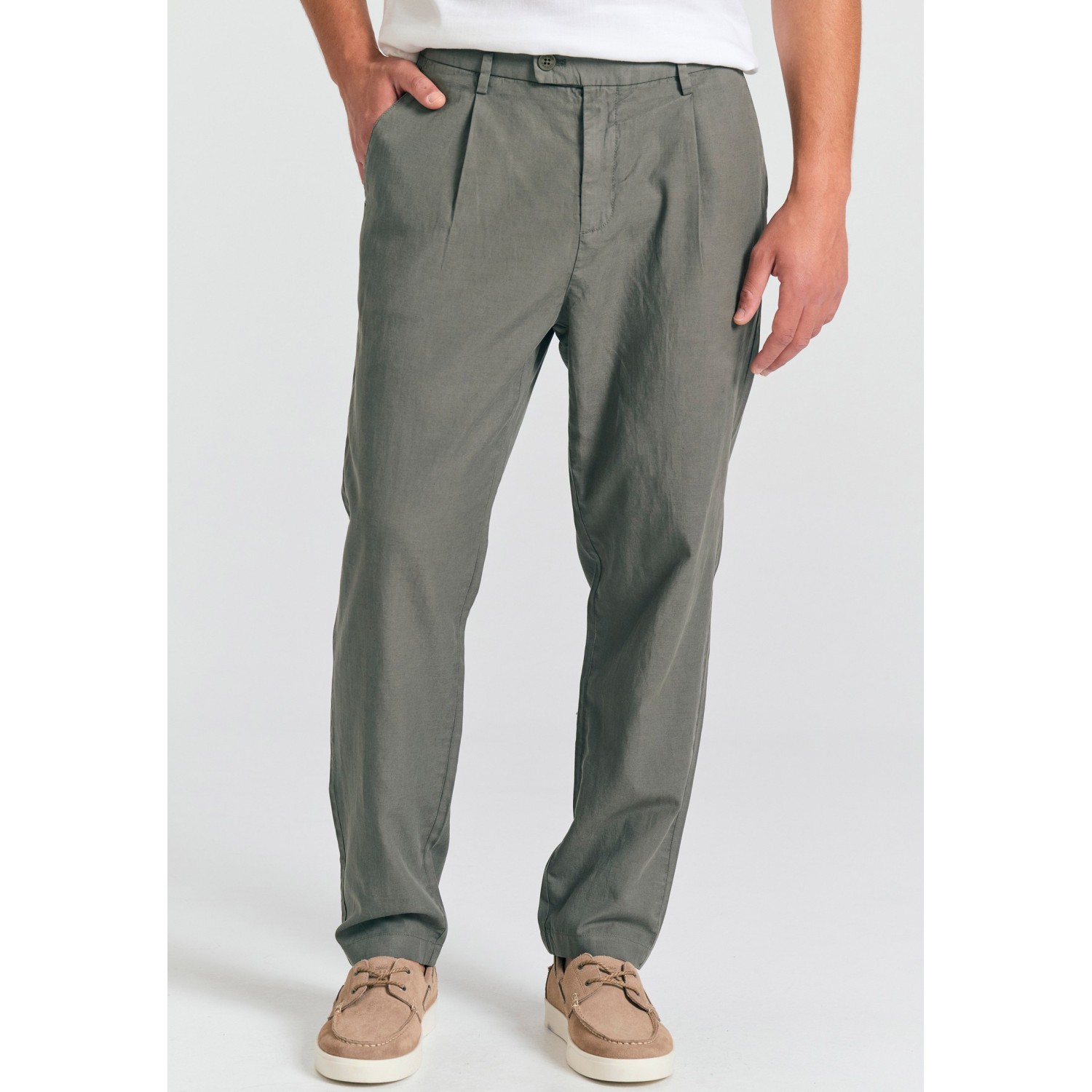 Ανδρικό linen blend chino παντελόνι