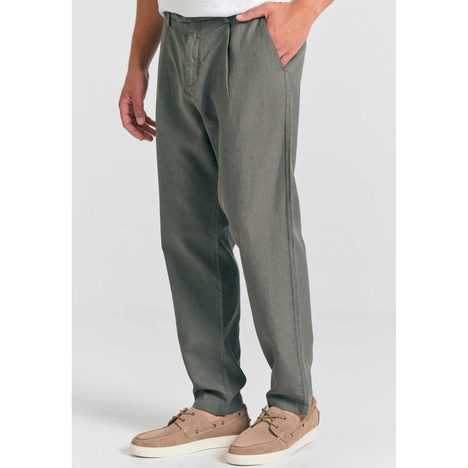 Ανδρικό linen blend chino παντελόνι