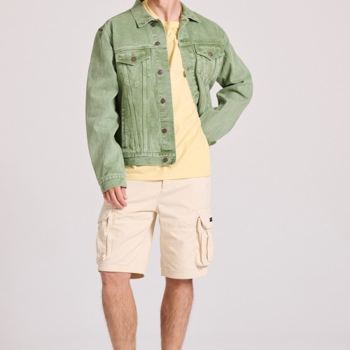 Ανδρικό loose fit garment dyed τζιν μπουφάν