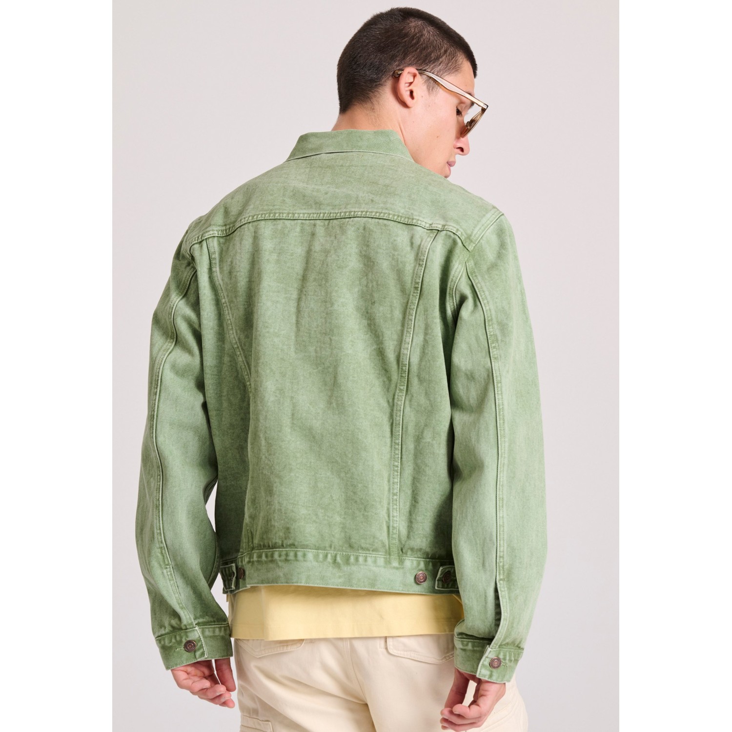 Ανδρικό loose fit garment dyed τζιν μπουφάν