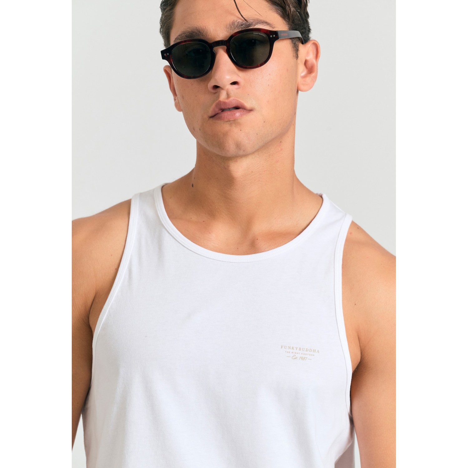 Ανδρικό tank top με logo στο στήθος