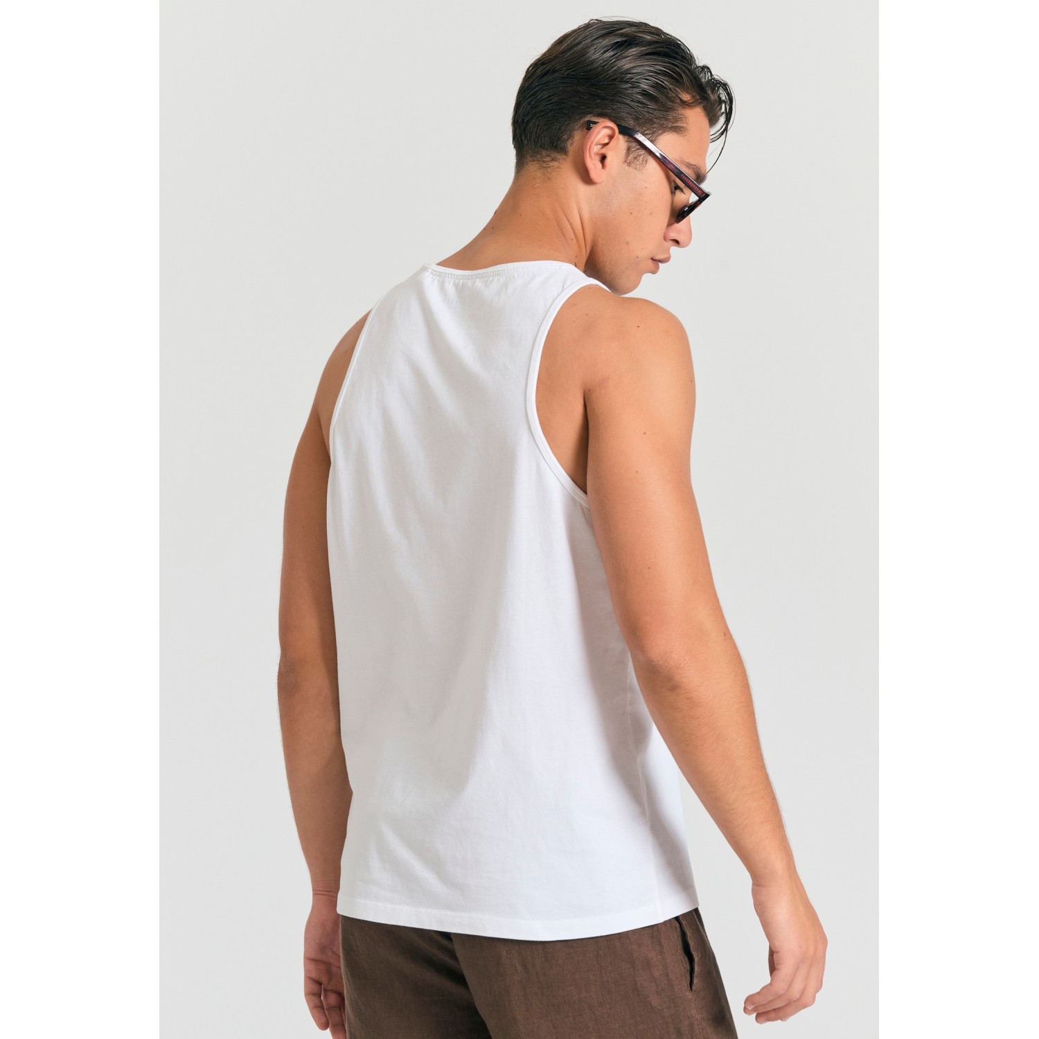 Ανδρικό tank top με logo στο στήθος