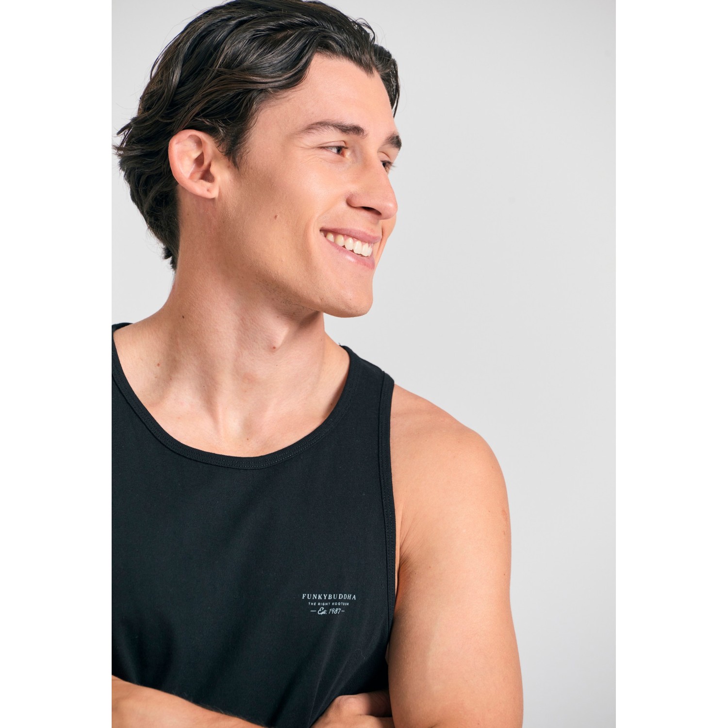Ανδρικό tank top με logo στο στήθος