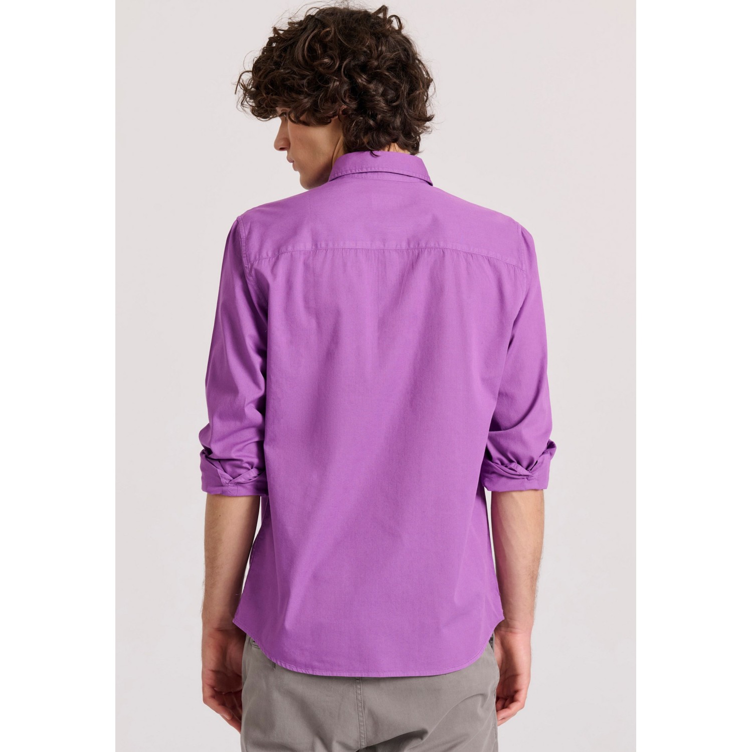 Ανδρικό βαμβακερό πουκάμισο garment dyed