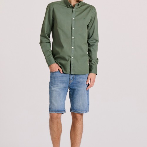Ανδρικό βαμβακερό πουκάμισο garment dyed Ανδρικό βαμβακερό πουκάμισο garment dyed