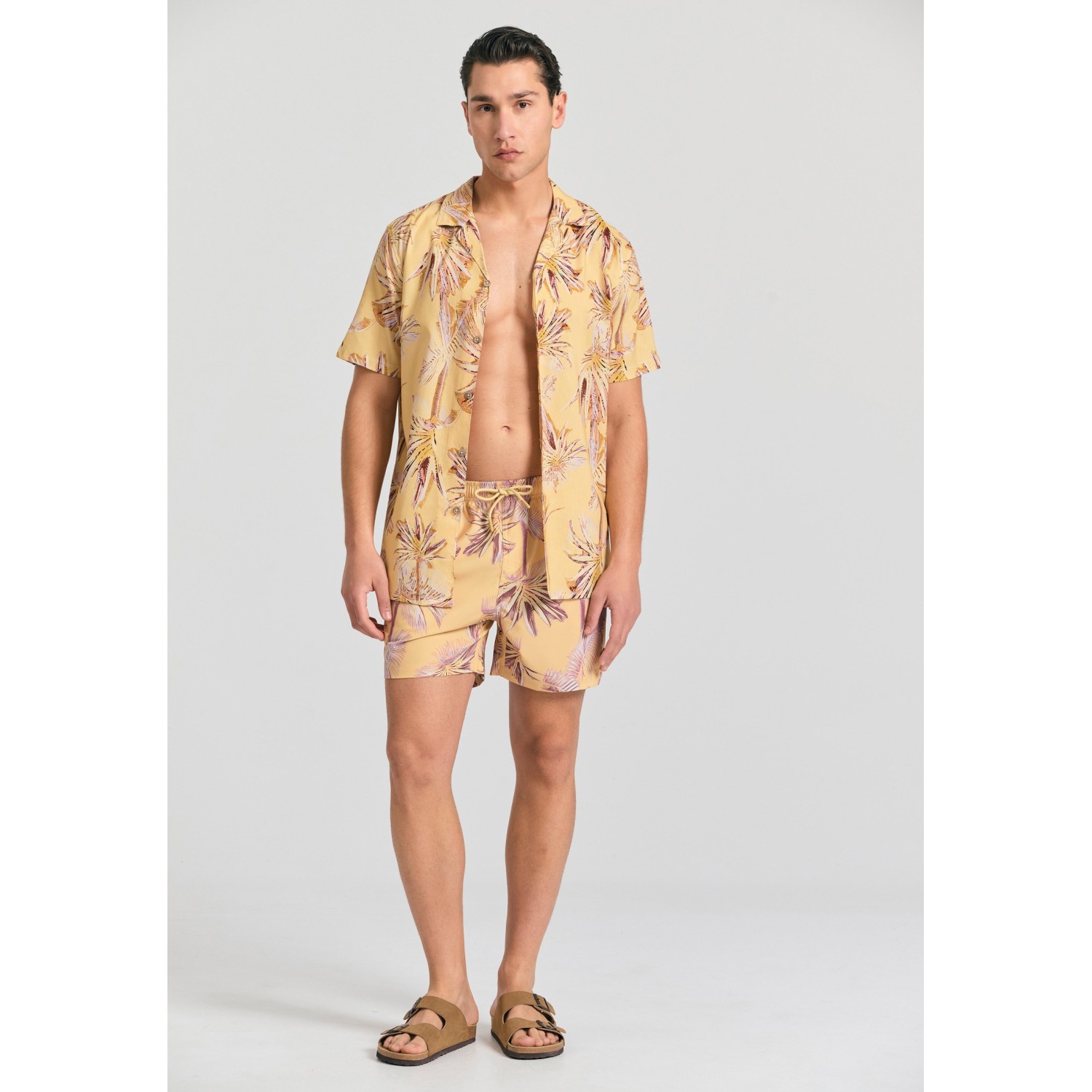 Ανδρικό μαγιό με tropical τύπωμα