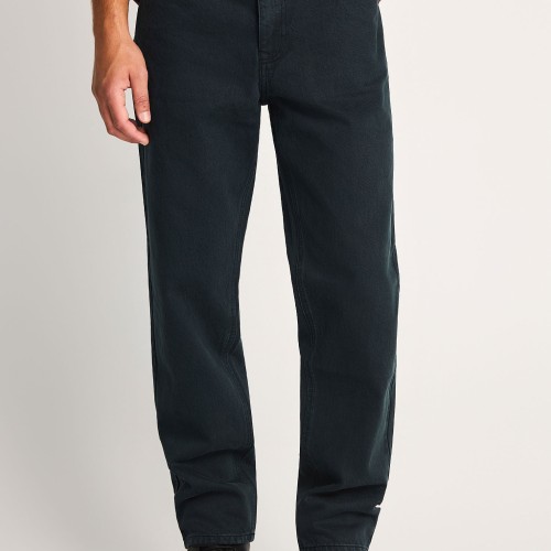 Ανδρικό ψηλόμεσο loose jean παντελόνι με back buck