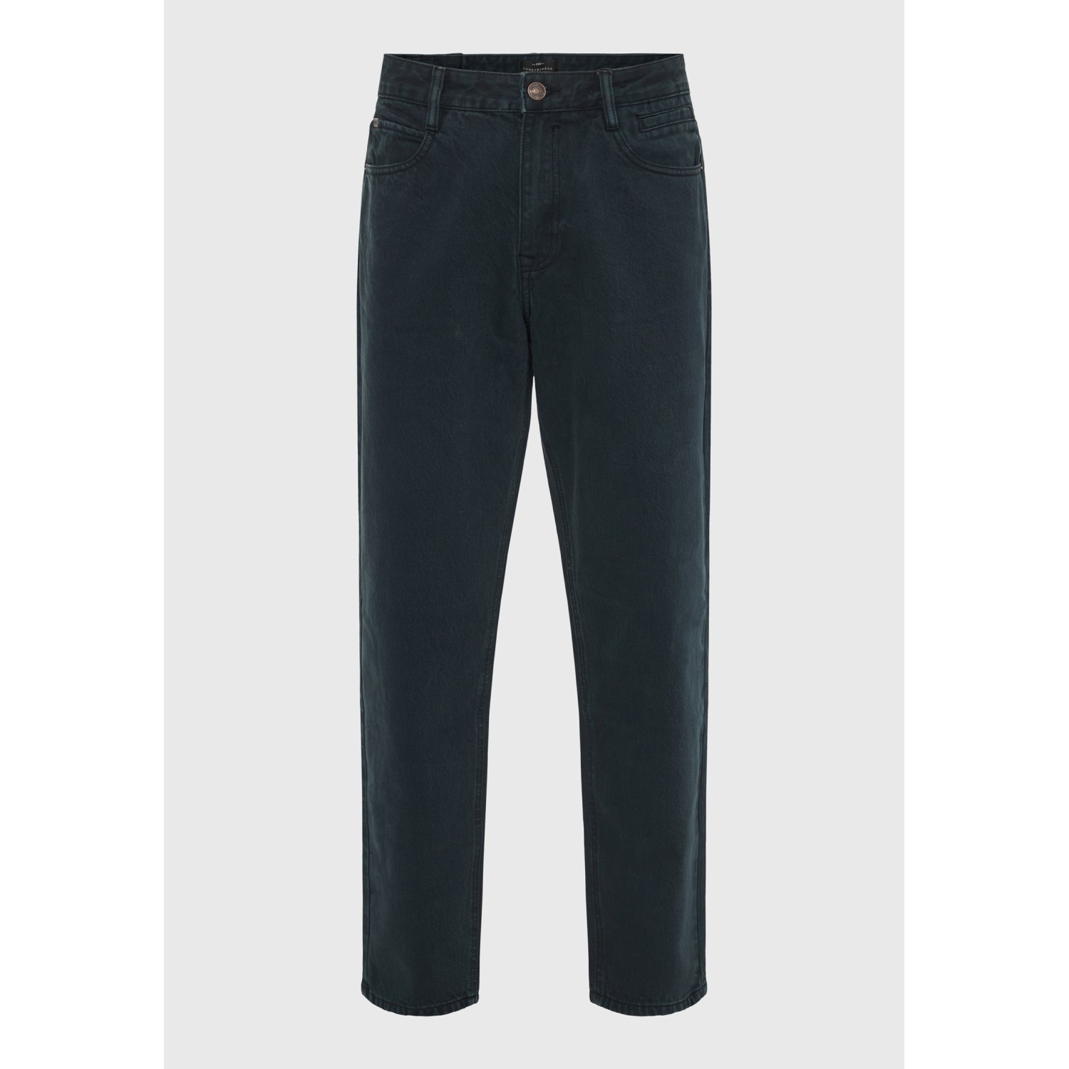 Ανδρικό ψηλόμεσο loose jean παντελόνι με back buck