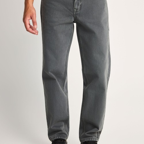 Ανδρικό ψηλόμεσο loose jean παντελόνι με back buck