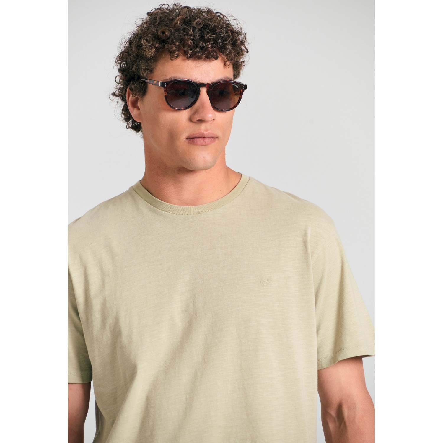 Βαμβακερό t-shirt με κεντημένο logo Garage 55.