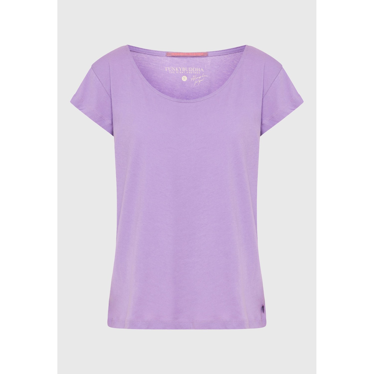 Βαμβακερό t-shirt με στρογγυλή λαιμόκοψη