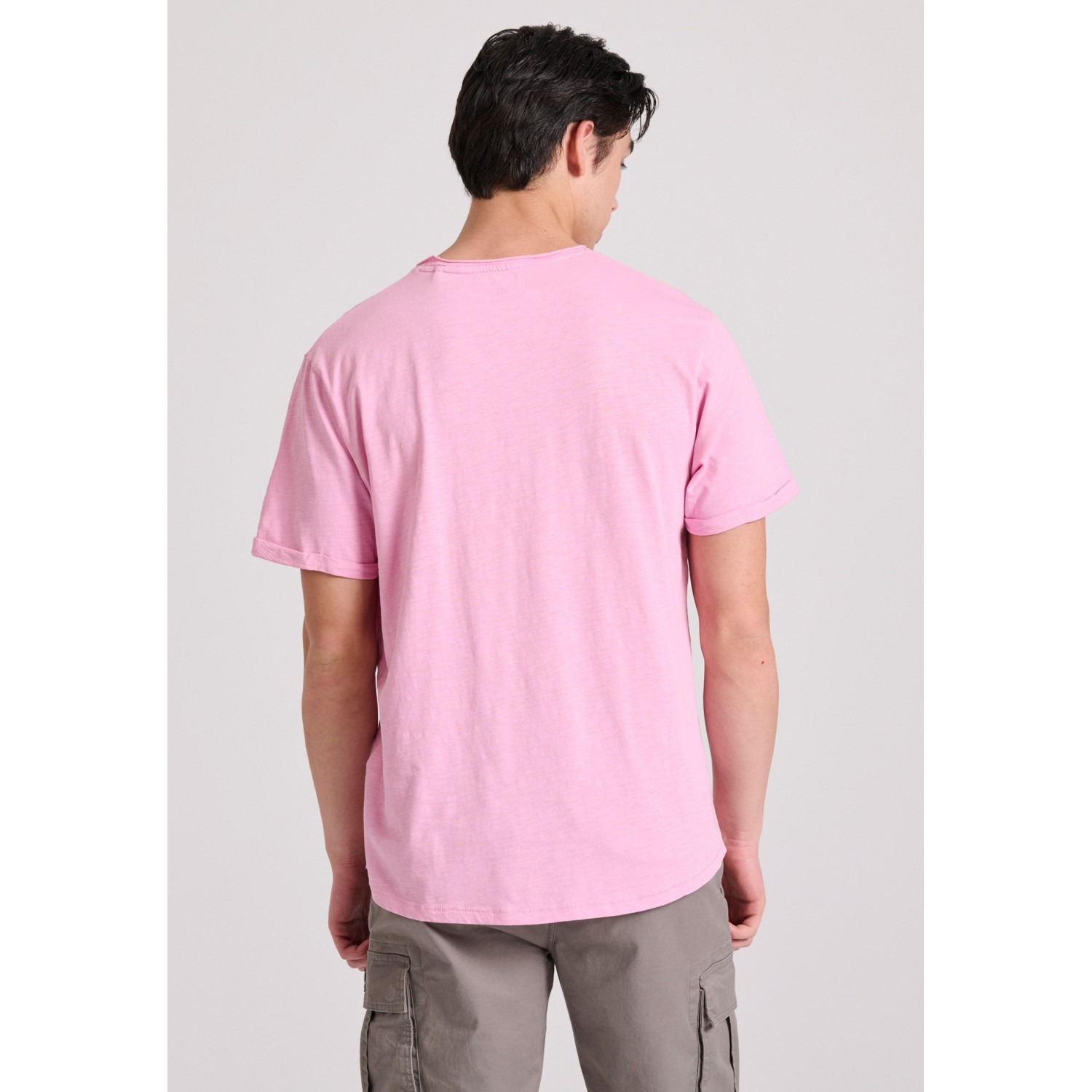Βαμβακερό t-shirt με τσέπη στο στήθος