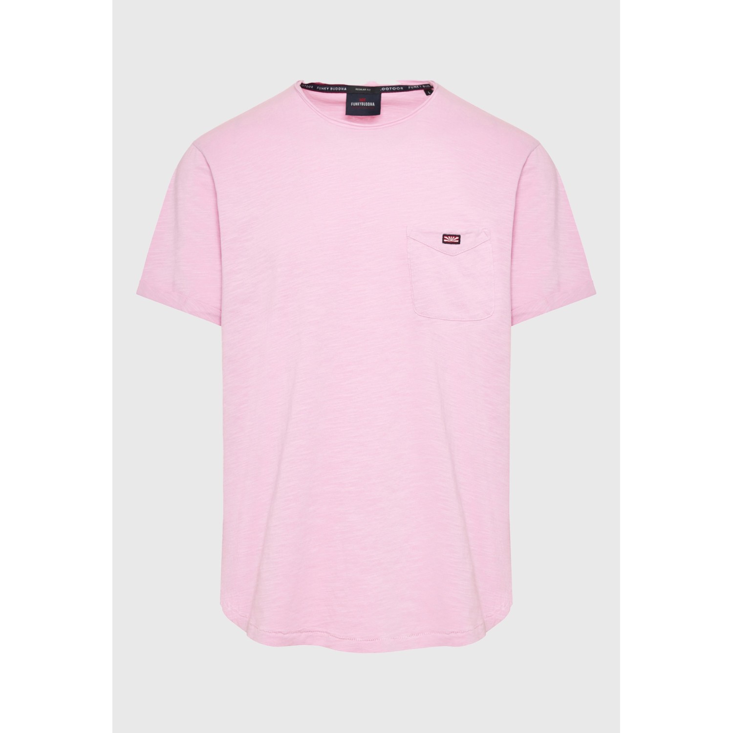 Βαμβακερό t-shirt με τσέπη στο στήθος