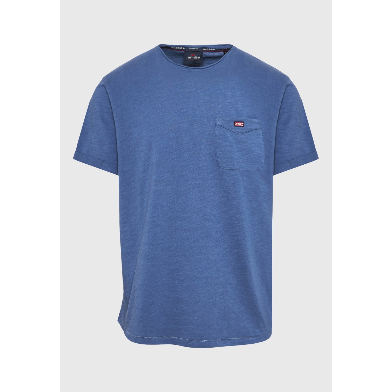 Βαμβακερό t-shirt με τσέπη στο στήθος