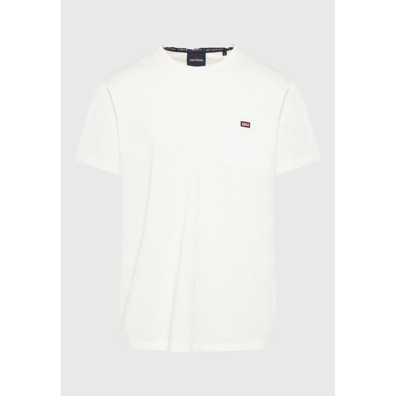 Βαμβακερό t-shirt με τσέπη στο στήθος