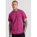 Βαμβακερό t-shirt με τσέπη στο στήθος