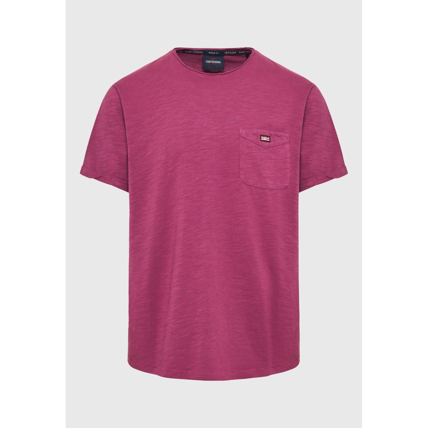 Βαμβακερό t-shirt με τσέπη στο στήθος