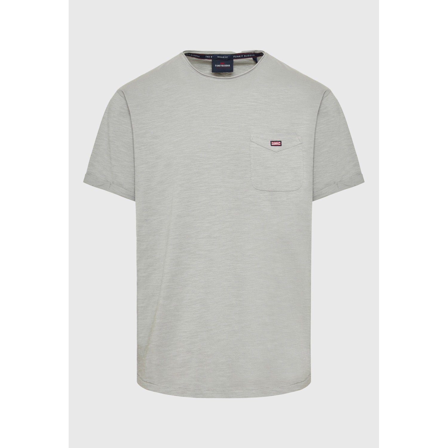 Βαμβακερό t-shirt με τσέπη στο στήθος