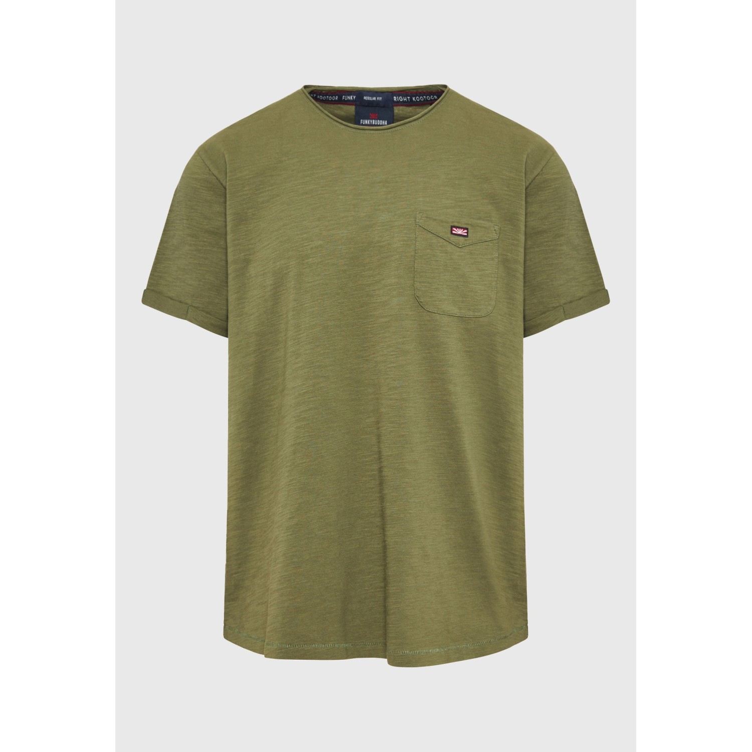 Βαμβακερό t-shirt με τσέπη στο στήθος Βαμβακερό t-shirt με τσέπη στο στήθος