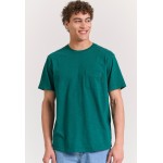 Βαμβακερό t-shirt με τσέπη στο στήθος