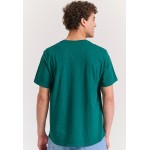 Βαμβακερό t-shirt με τσέπη στο στήθος