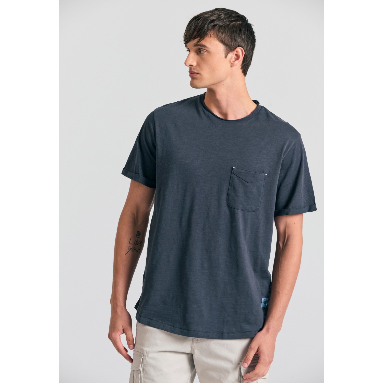 Βαμβακερό t-shirt με τσέπη στο στήθος Garage 55.