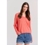 Γυναικεία linen blend lightweight πλεκτή μπλούζα