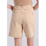 Γυναικεία loose fit garment dyed τζιν βερμούδα