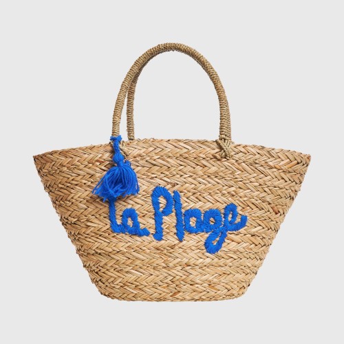 Γυναικεία ψάθινη τσάντα tote La Plage