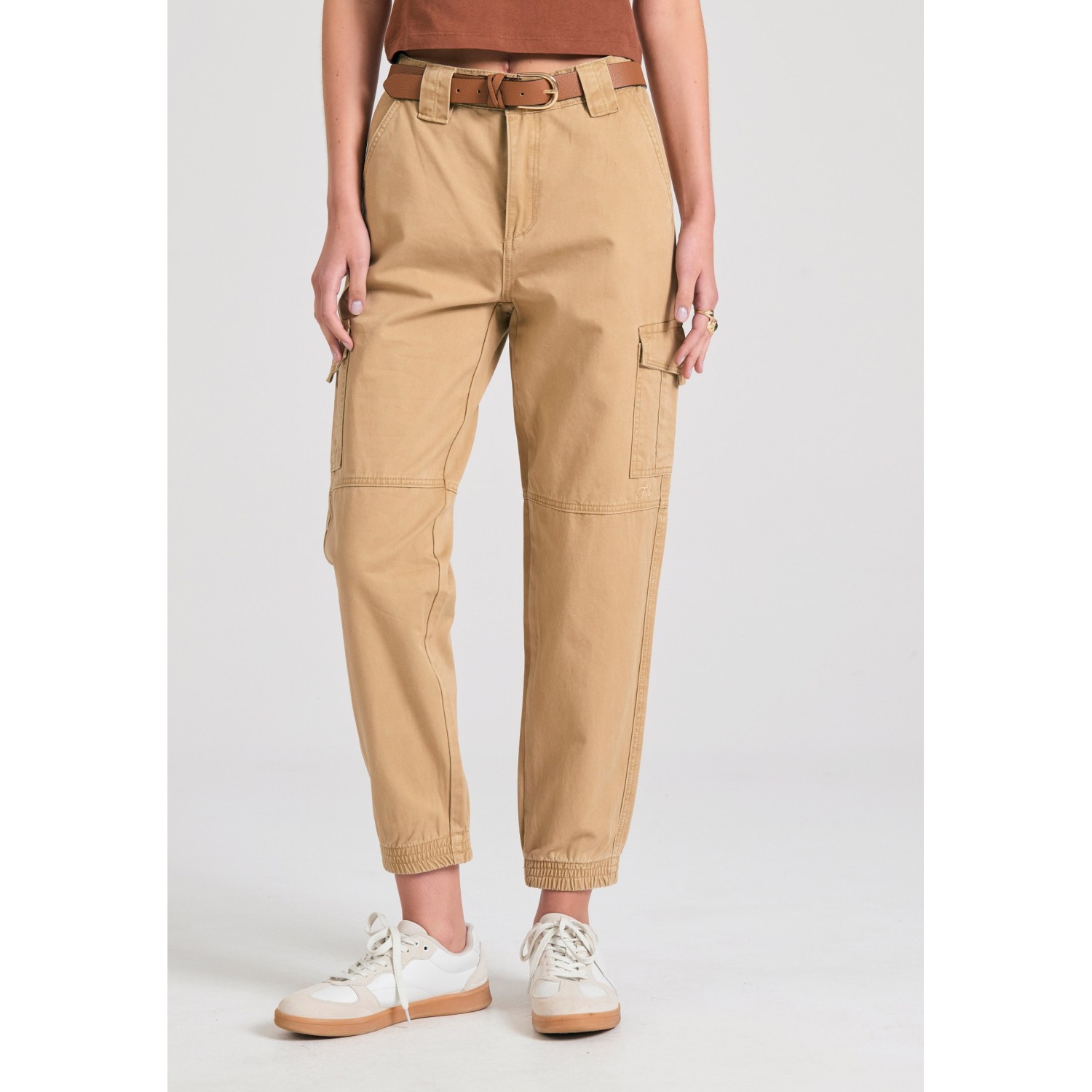 Γυναικείο garment dyed cargo παντελόνι