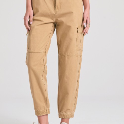Γυναικείο garment dyed cargo παντελόνι