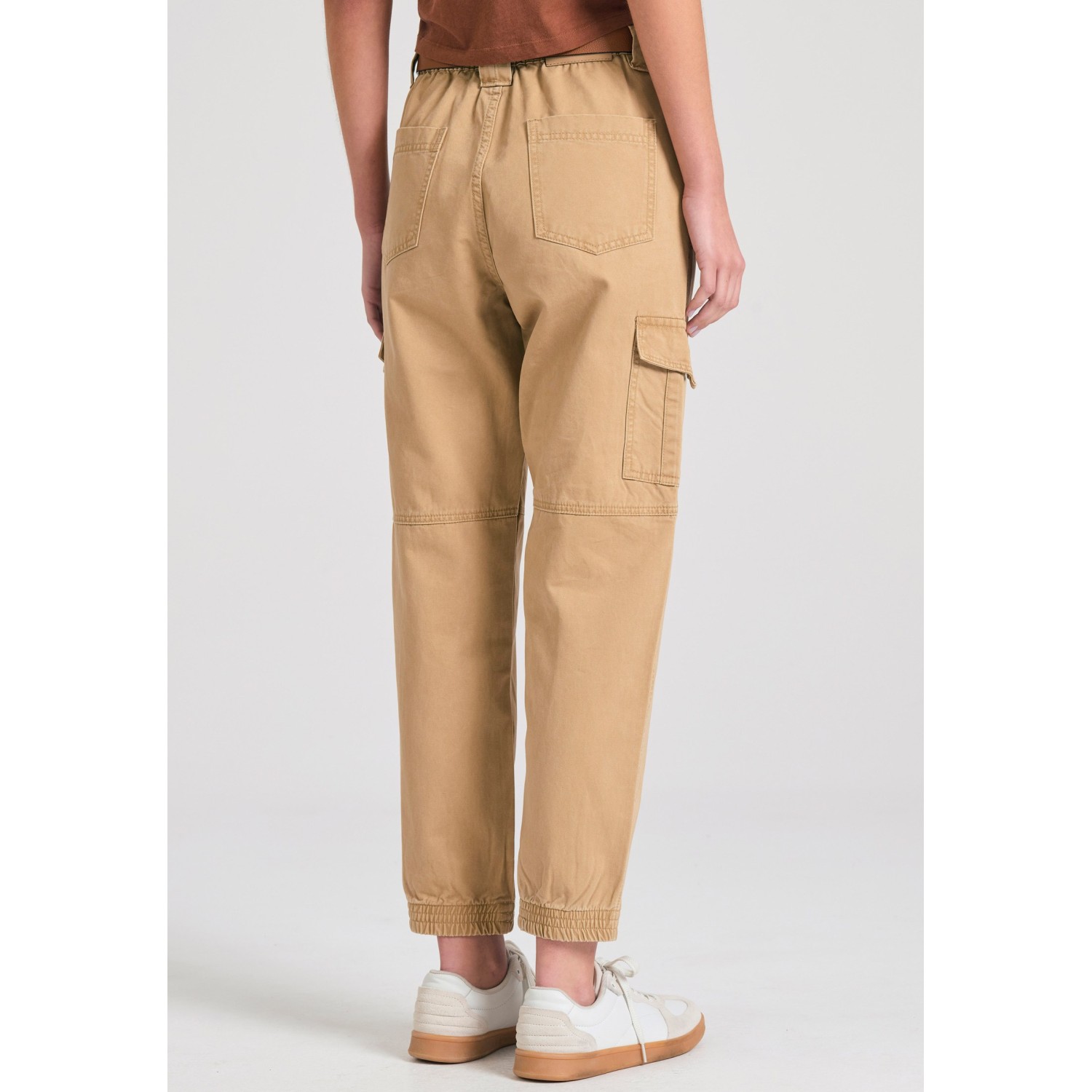 Γυναικείο garment dyed cargo παντελόνι