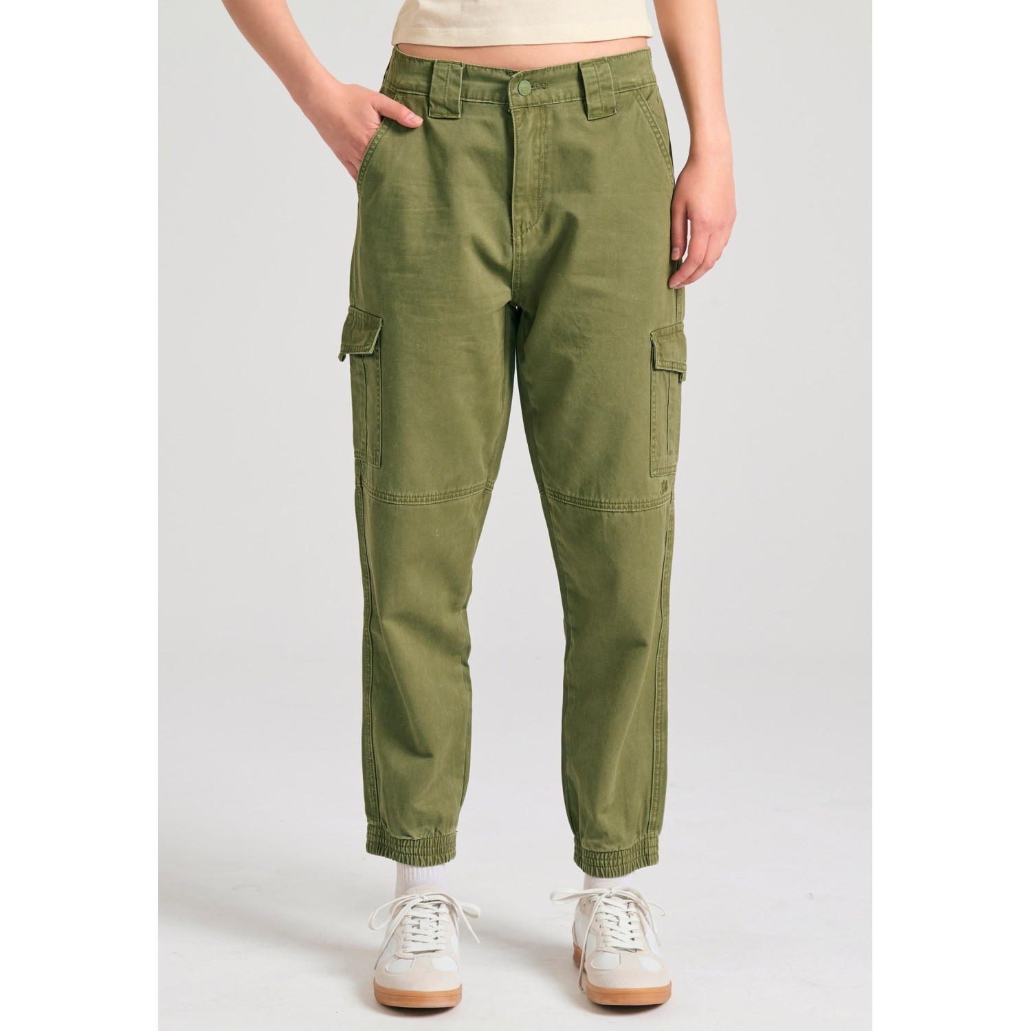 Γυναικείο garment dyed cargo παντελόνι