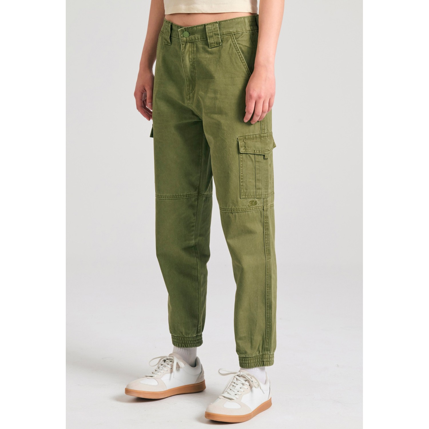 Γυναικείο garment dyed cargo παντελόνι