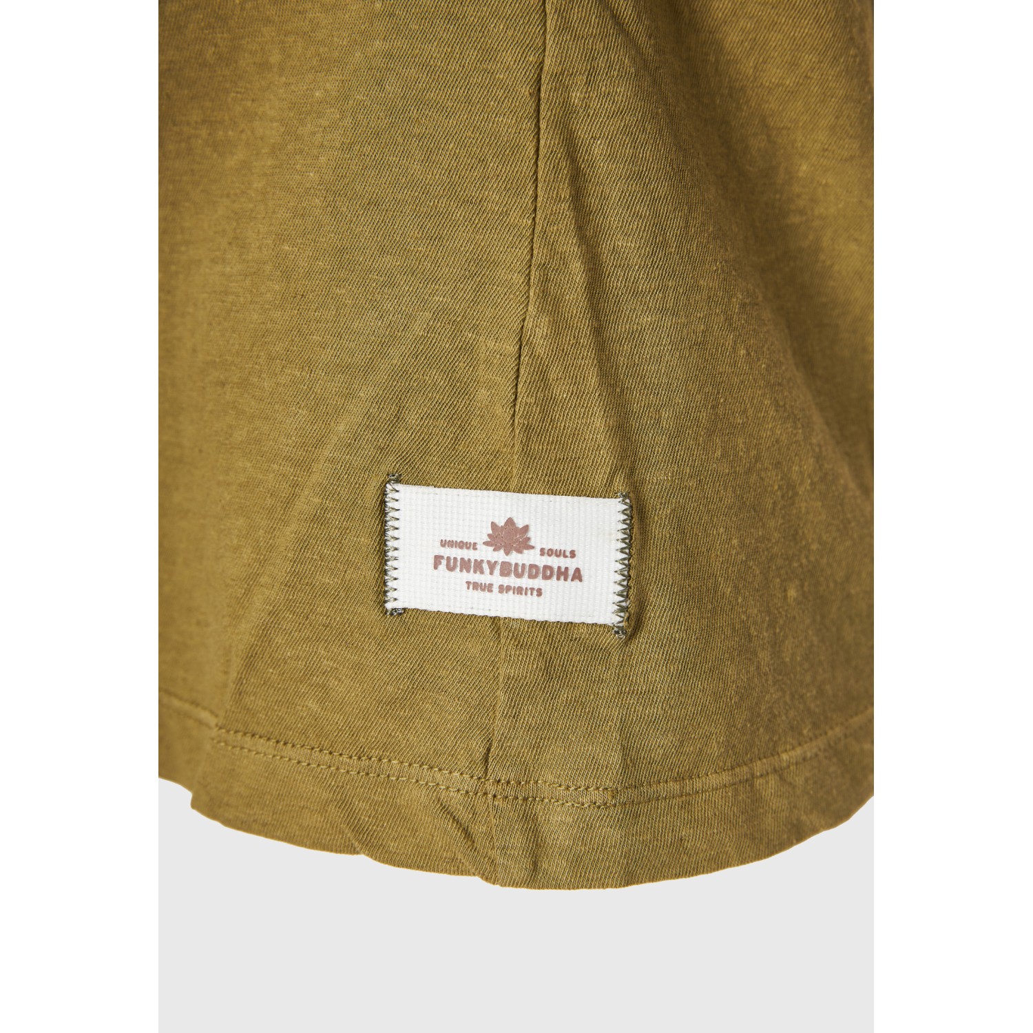 Γυναικείο linen blend μονόχρωμο t-shirt
