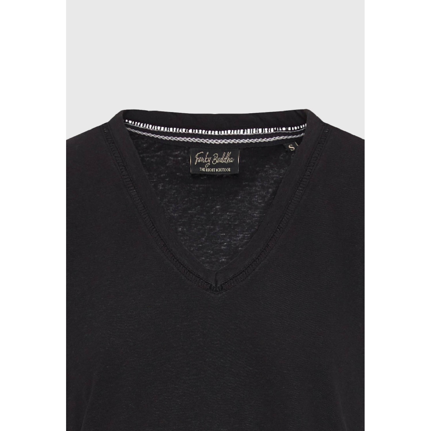 Γυναικείο linen blend μονόχρωμο t-shirt