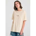 Γυναικείο loose fit t-shirt με exotic τύπωμα στην