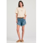 Γυναικείο loose fit t-shirt με exotic τύπωμα στην